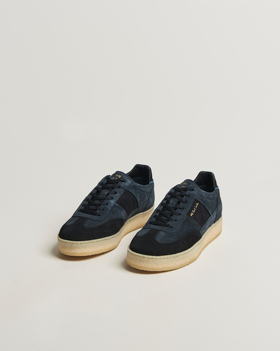 PS Paul Smith Dover Suede Crepe Sole Sneaker Navy at CareOfCarl.com