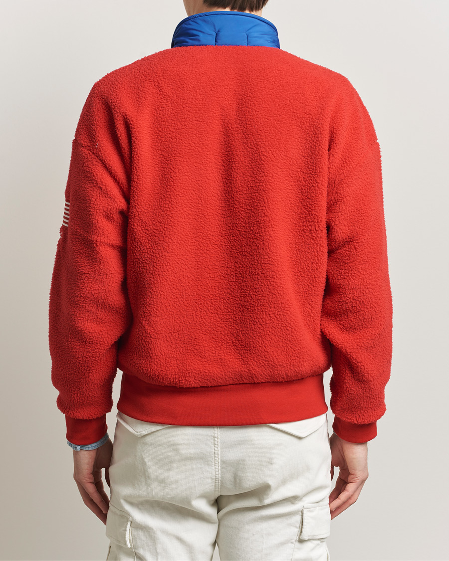 Men | Sweaters & Knitwear | Polo Ralph Lauren | Polar Half Zip USA Fleece RL 2000 Red