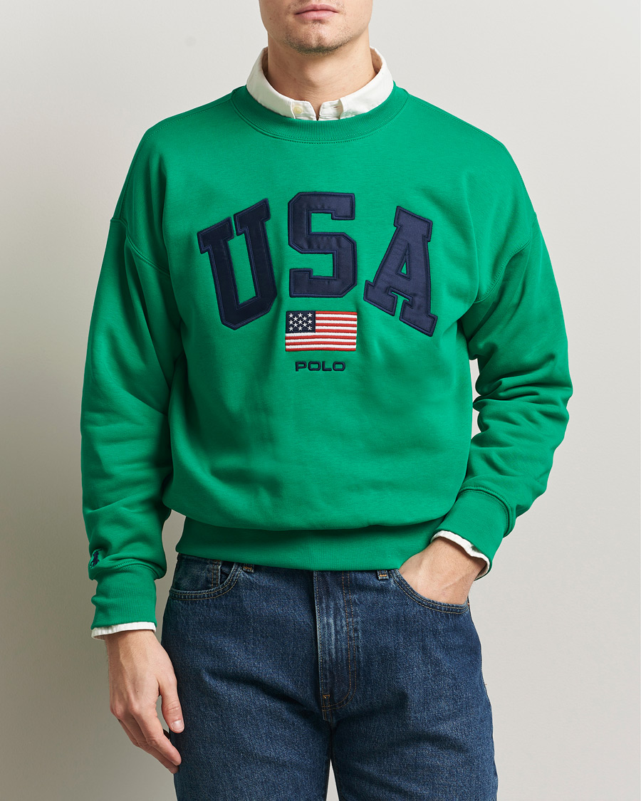 Polo Ralph Lauren USA Sweatshirt Billiard Green at CareOfCarl.com
