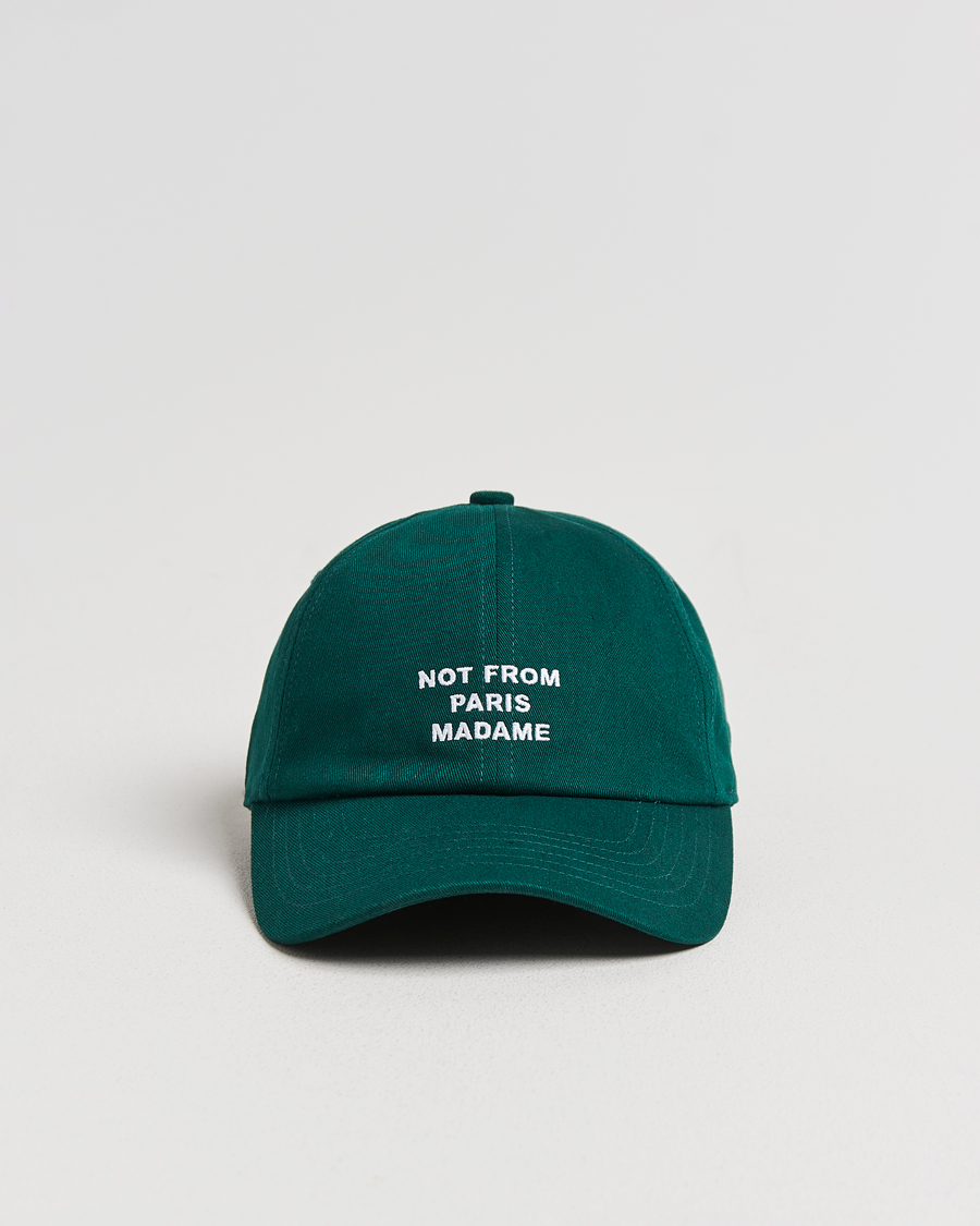Men | Hats & Caps | Drôle de Monsieur | Slogan Baseball Cap Dark Green