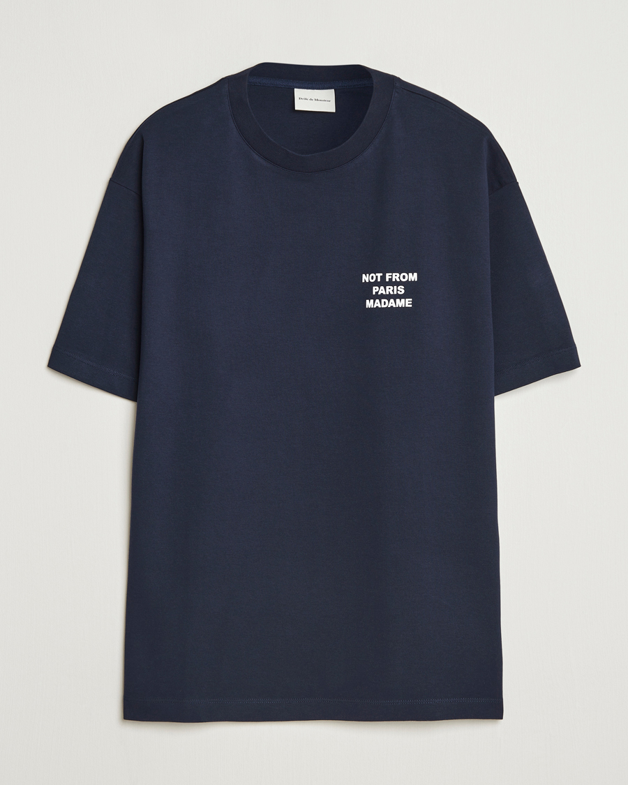 Men | T-Shirts | Drôle de Monsieur | Slogan T-Shirt Navy
