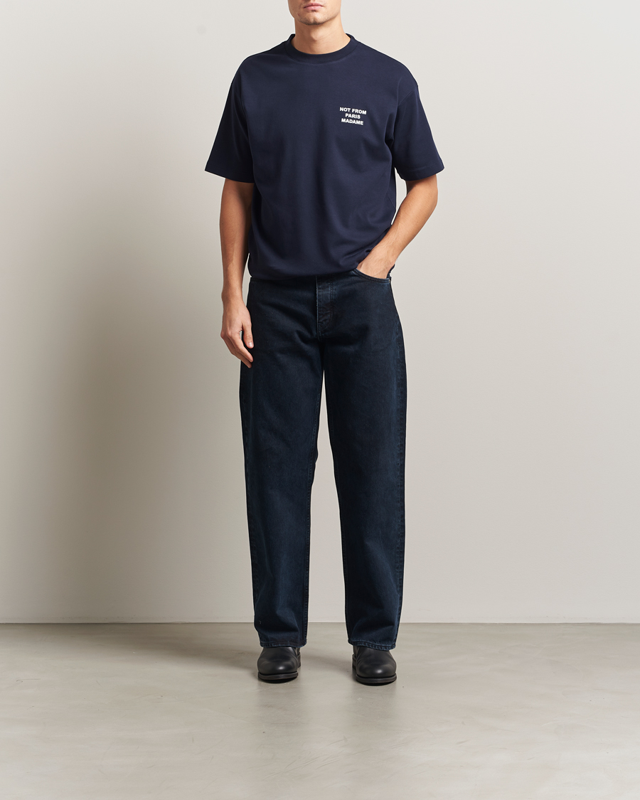 Men | T-Shirts | Drôle de Monsieur | Slogan T-Shirt Navy