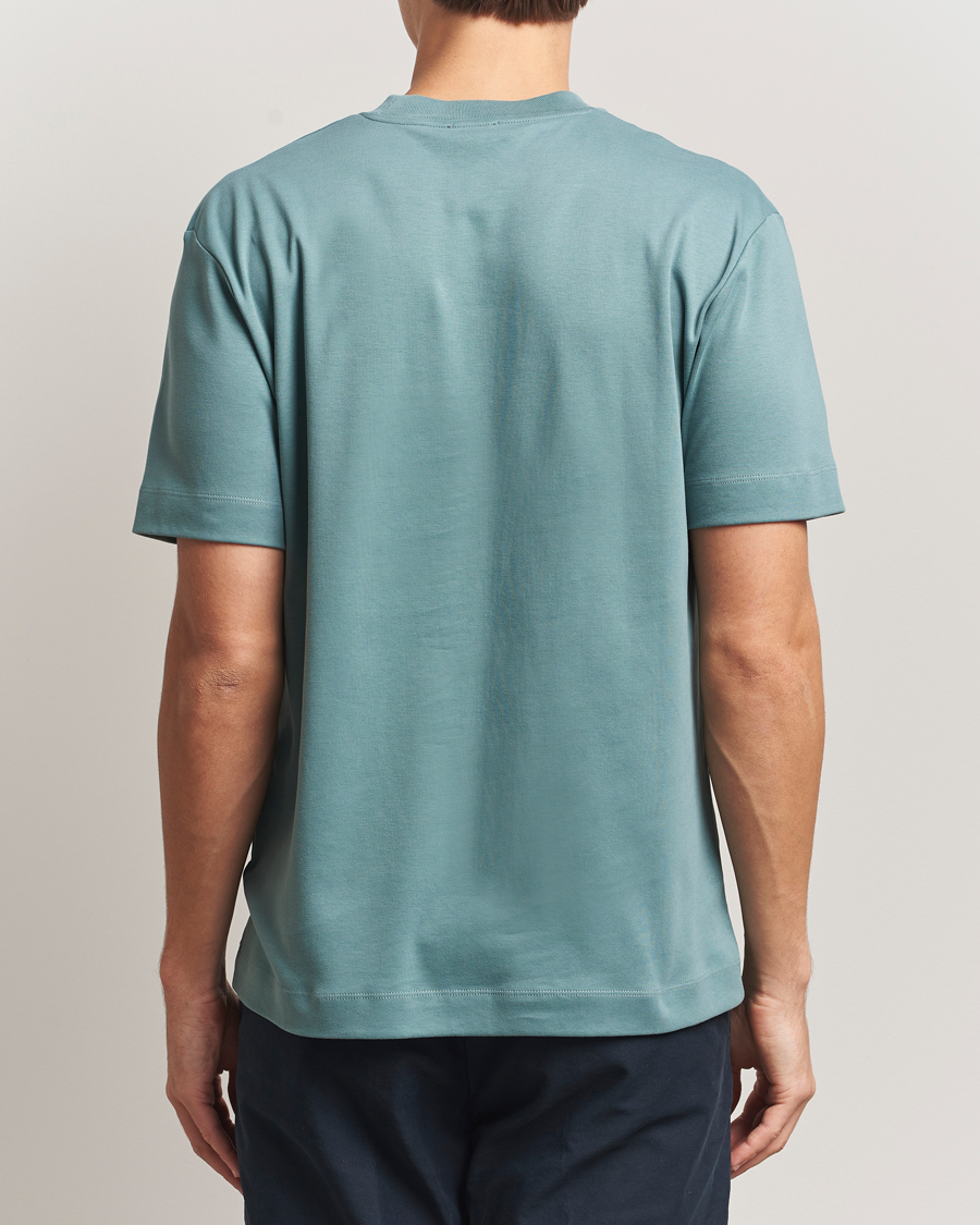 Men | T-Shirts | Sunspel | Heavy Weight Supima Cotton T-Shirt Steel Green