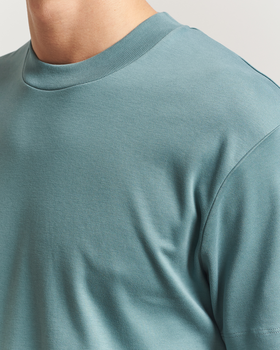 Men | T-Shirts | Sunspel | Heavy Weight Supima Cotton T-Shirt Steel Green