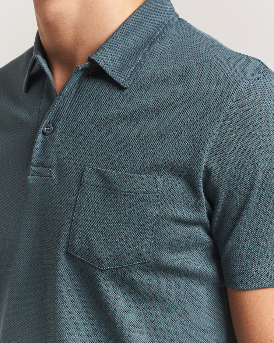 Men | Polo Shirts | Sunspel | Riviera Polo Shirt Dark Petrol