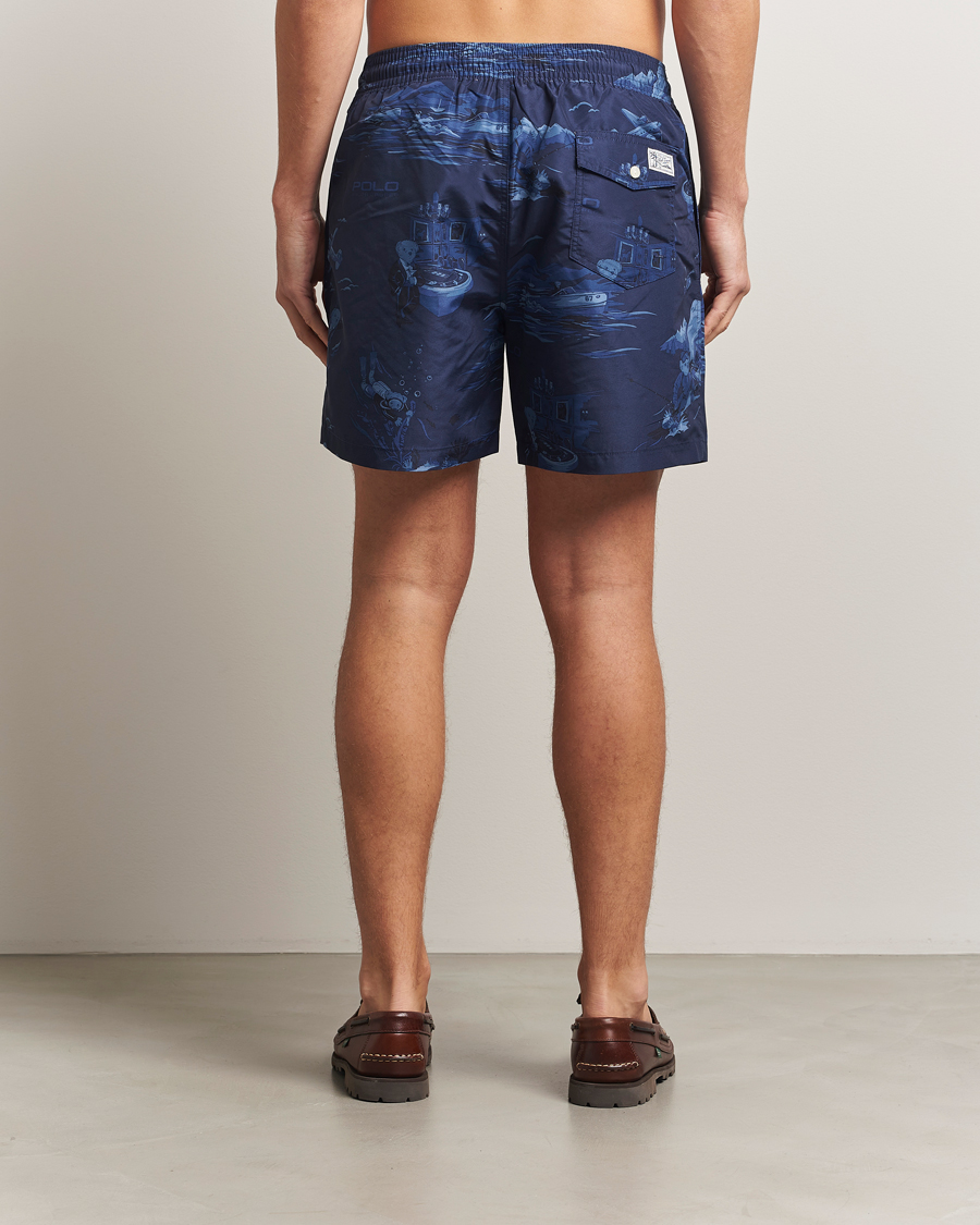 Men | Swimwear | Polo Ralph Lauren | Traveler Printed Mid Trunk Spy Bear