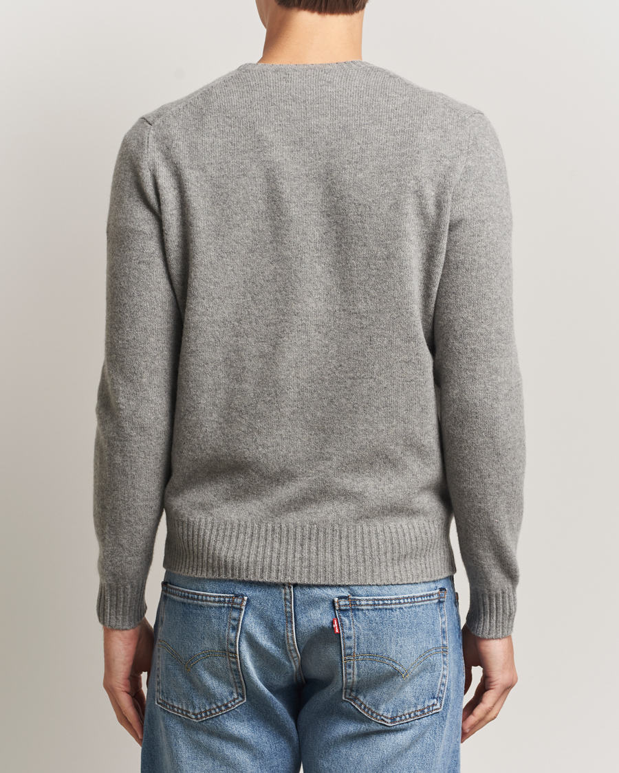 Men | Sweaters & Knitwear | Polo Ralph Lauren | Wool/Cashmere Crew Neck Fawn Grey Heather