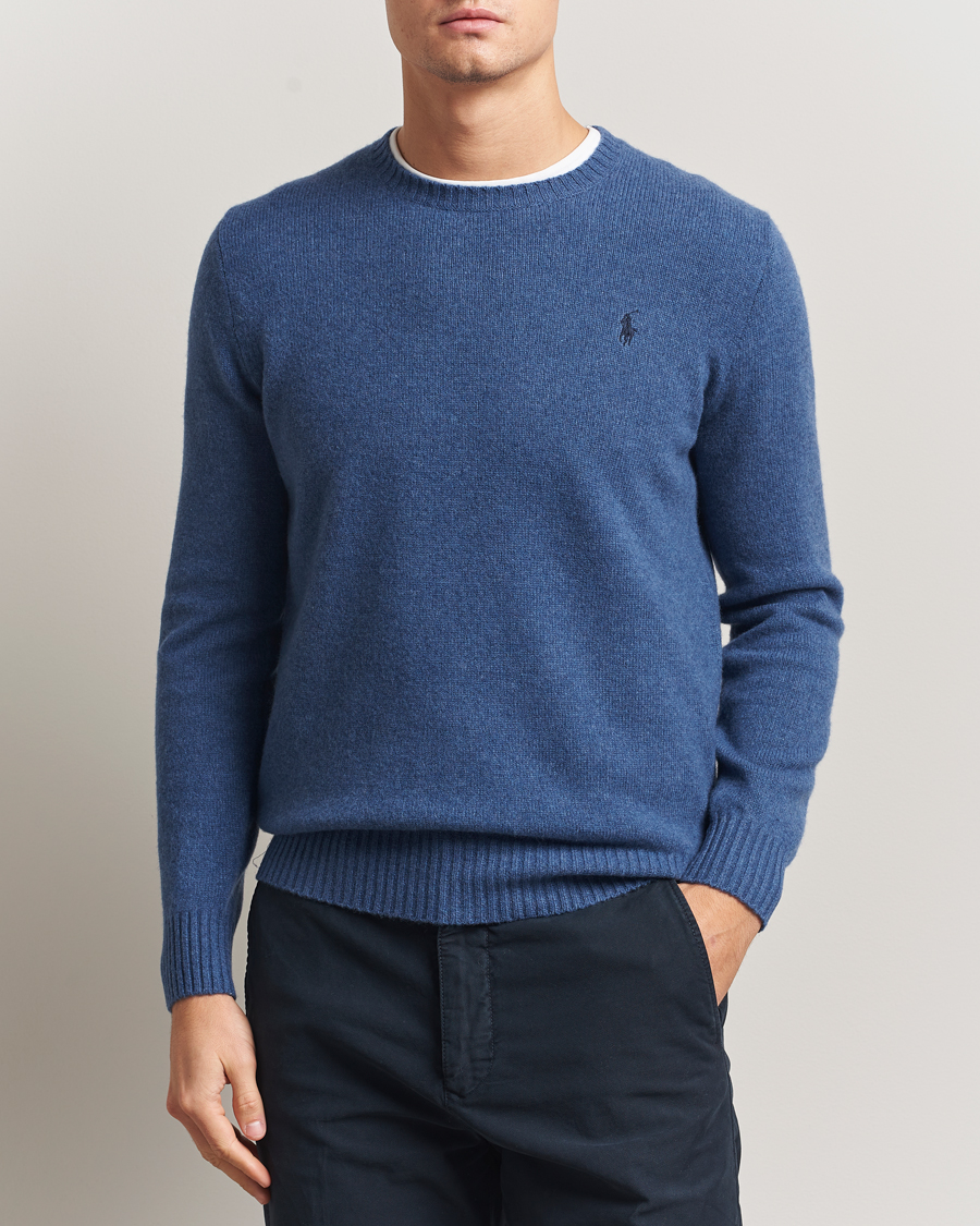 Polo Ralph Lauren Wool/Cashmere Crew Neck Seasalt Blue Heather at