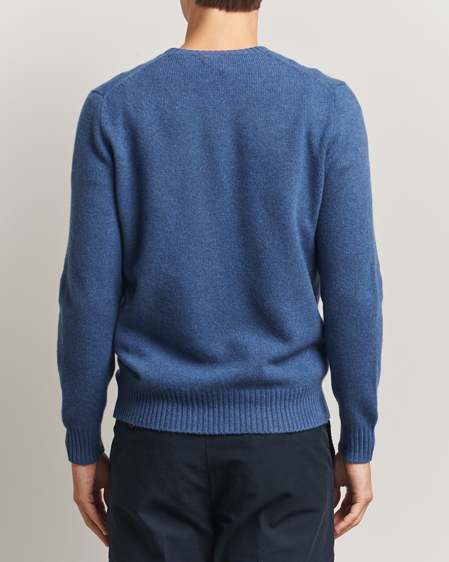 Men | Sweaters & Knitwear | Polo Ralph Lauren | Wool/Cashmere Crew Neck Seasalt Blue Heather