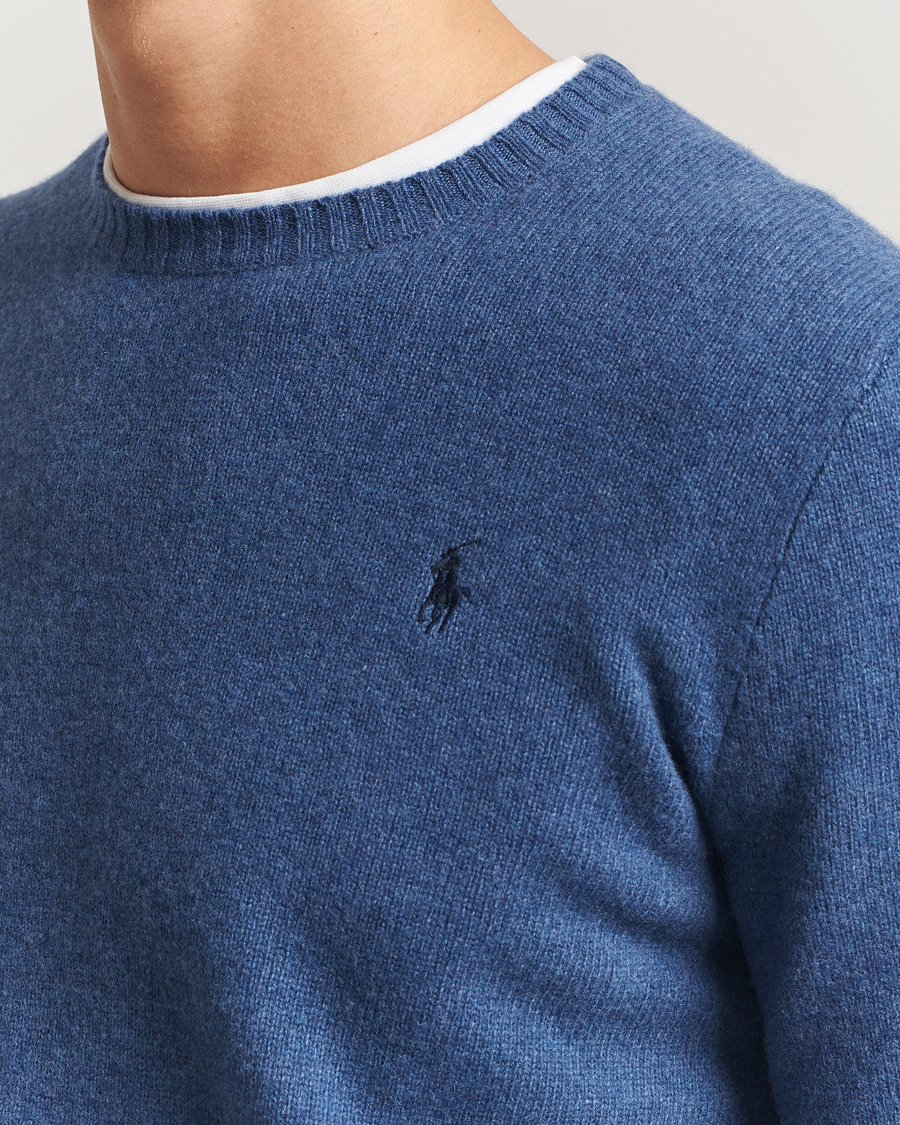 Polo Ralph Lauren Wool/Cashmere Crew Neck Seasalt Blue Heather at