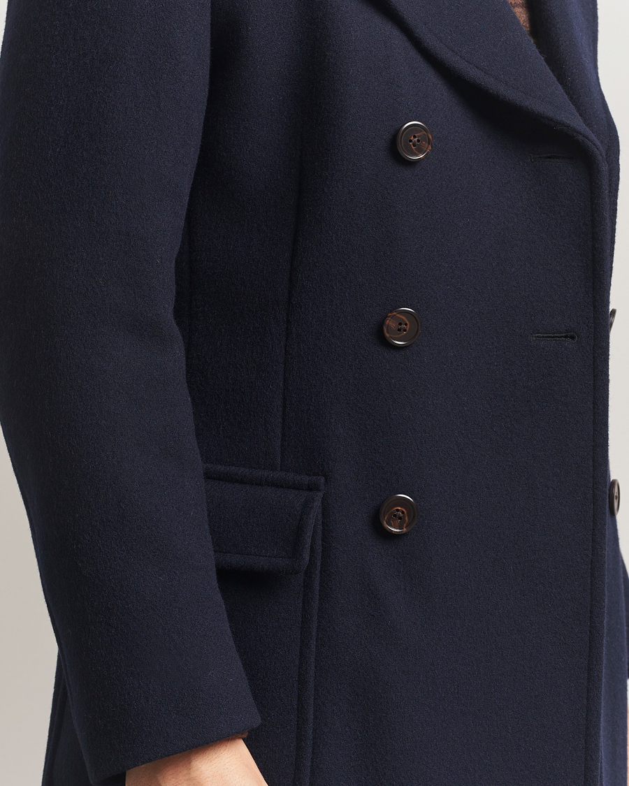 Men | Coats & Jackets | Polo Ralph Lauren | Double Breasted Top Wool Coat Navy