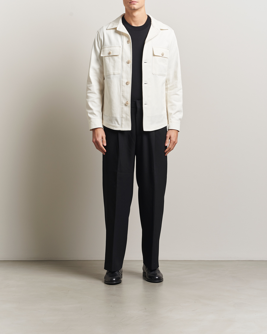Men | Shirts | BOSS BLACK | Carper Cotton Twill Overshirt Natural