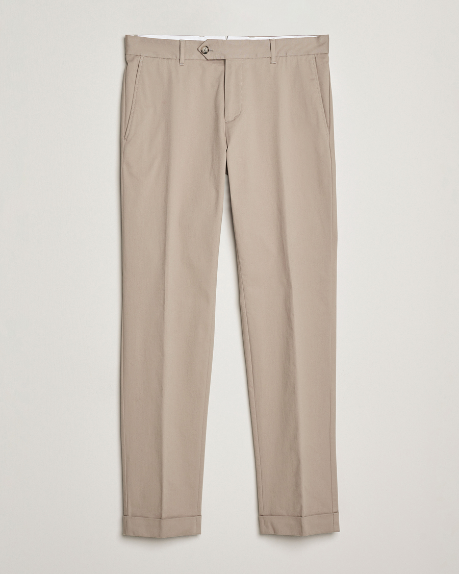 Men | Trousers | BOSS BLACK | Genius Cotton Trousers Beige