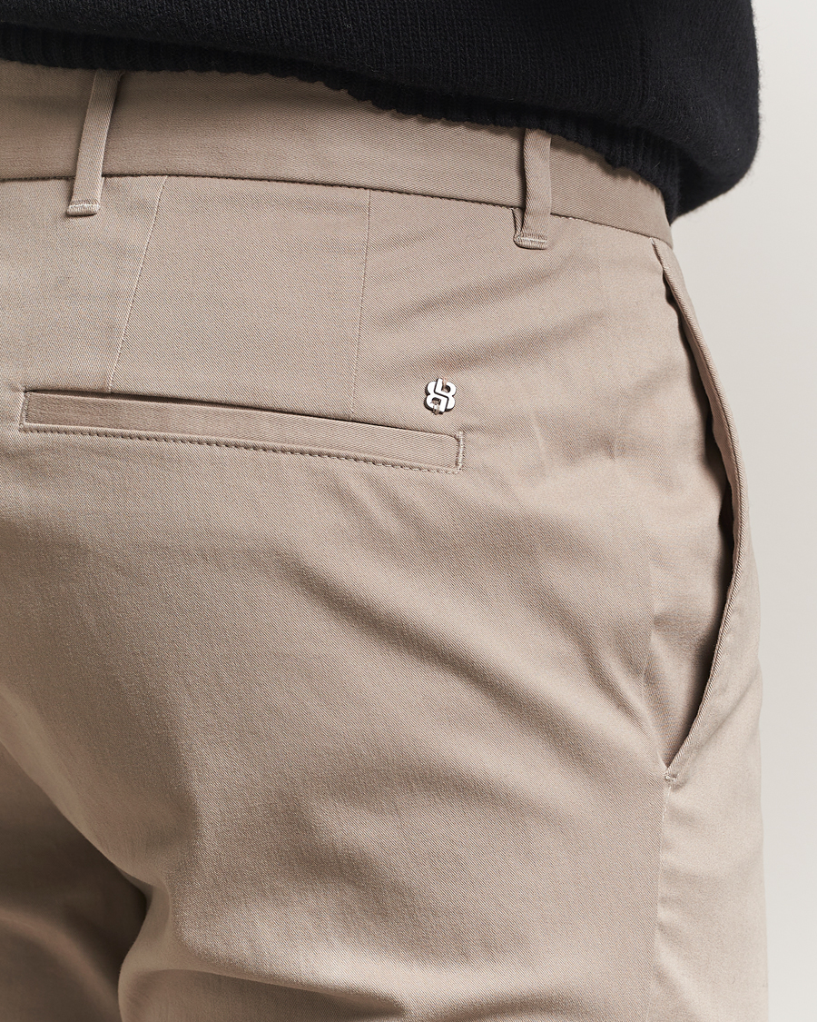 Men | Trousers | BOSS BLACK | Genius Cotton Trousers Beige
