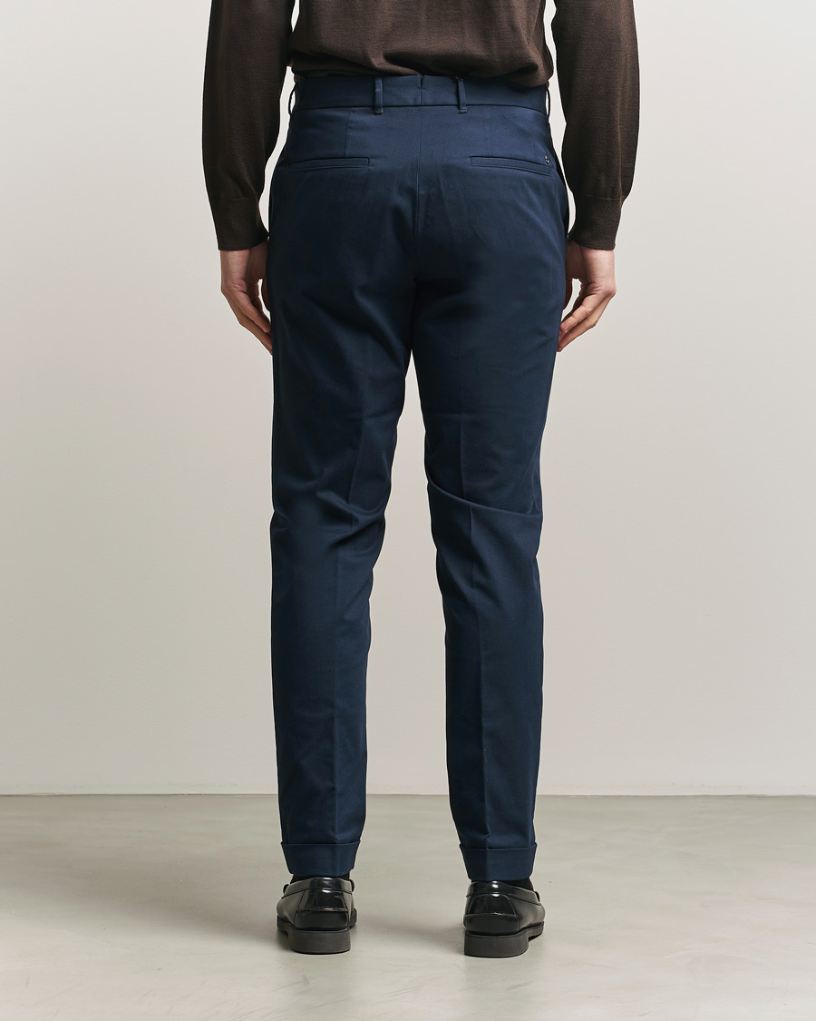Men | Trousers | BOSS BLACK | Genius Cotton Trousers Dark Blue