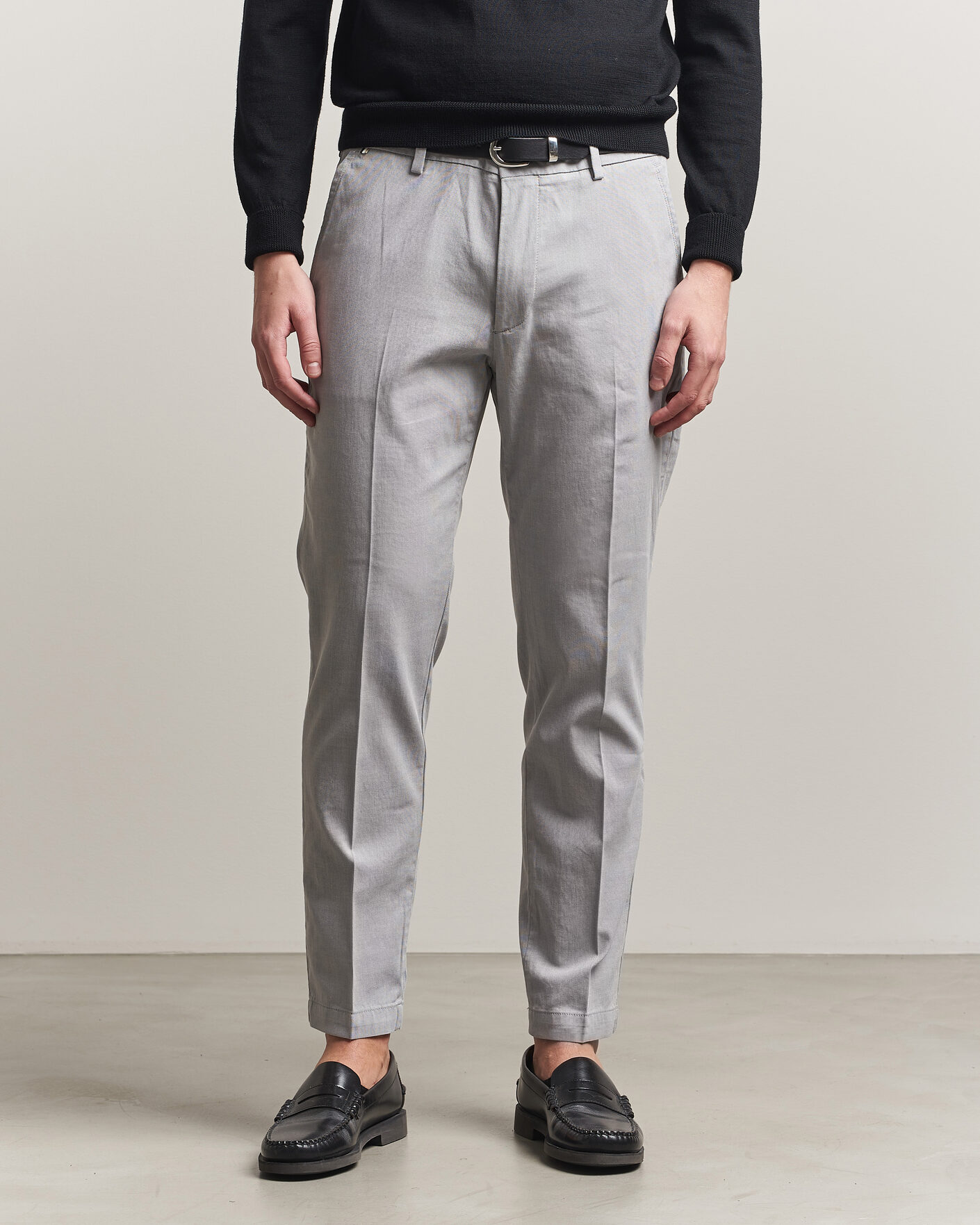 Men | Trousers | BOSS BLACK | Kaiton Structured Chinos Silver