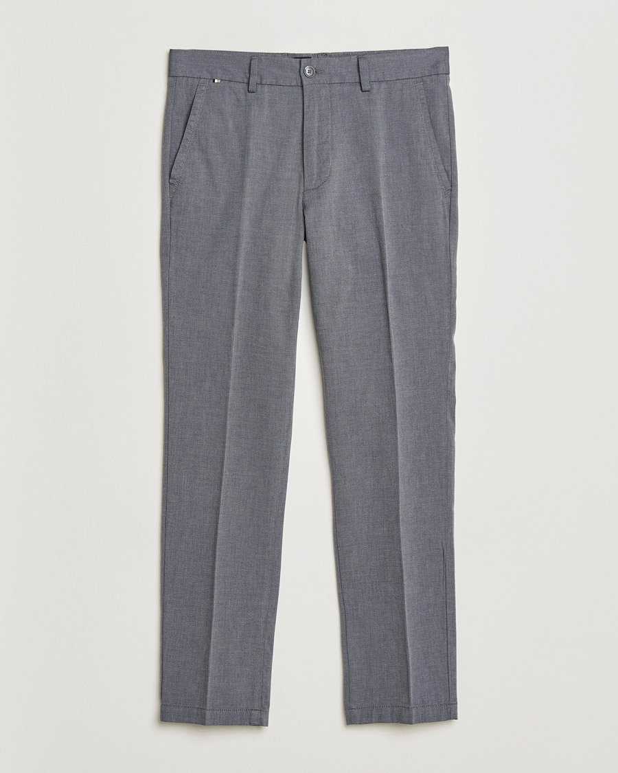 Men | Trousers | BOSS BLACK | Kaiton Structured Chinos Dark Blue