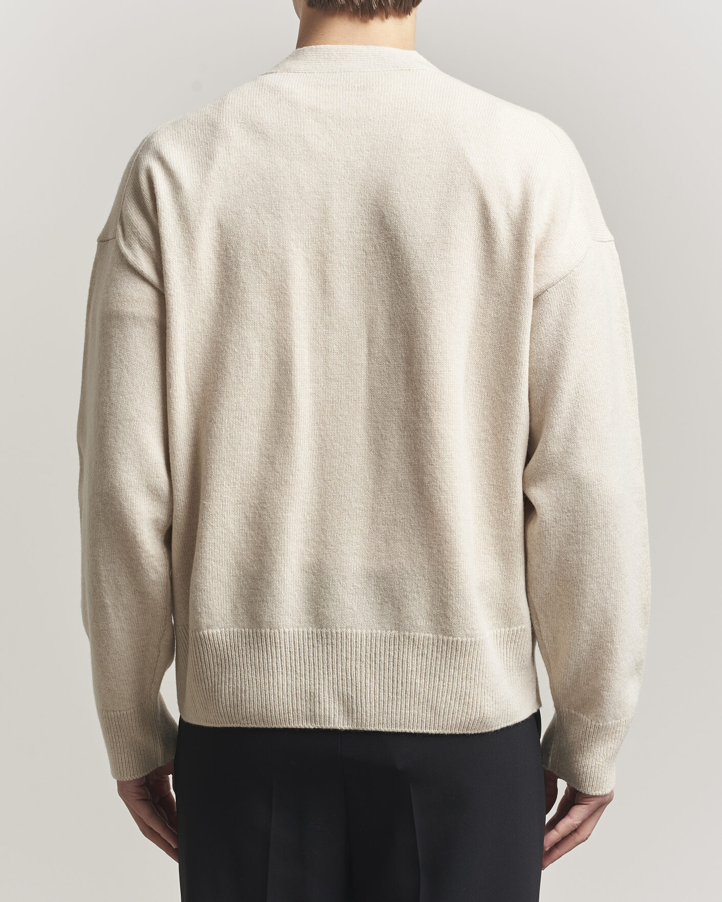 Men | Sweaters & Knitwear | BOSS BLACK | Ucone Wool Knitted Cardigan Open White