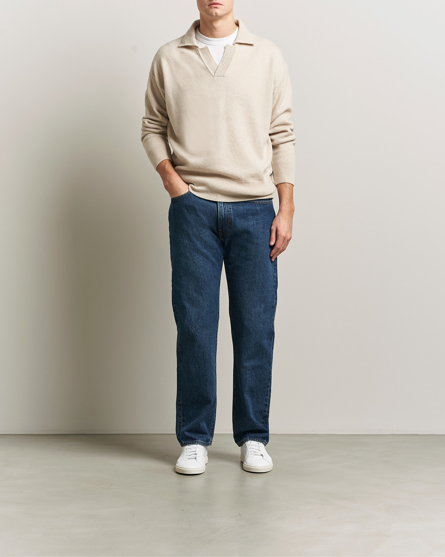 Men | Sweaters & Knitwear | BOSS BLACK | Ucari Wool Knitted Polo Open White