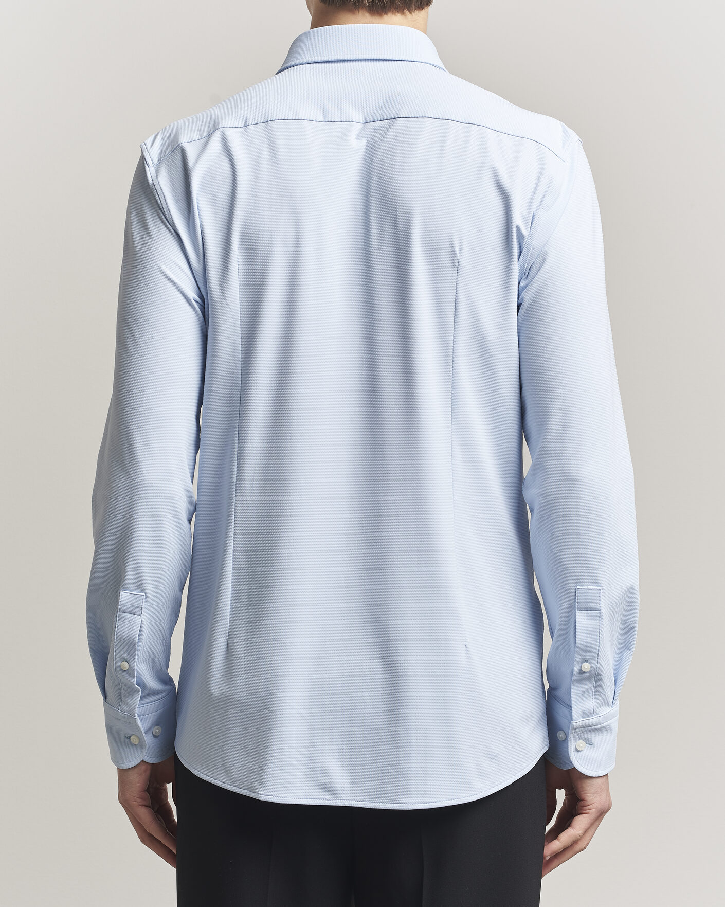 Men | Shirts | BOSS BLACK | Hank Structured Jersey Shirt Light Blue
