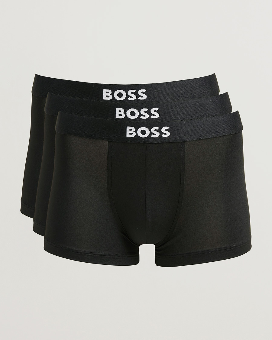 Men | Underwear & Socks | BOSS BLACK | 3-Pack Microfibre Trunk Black