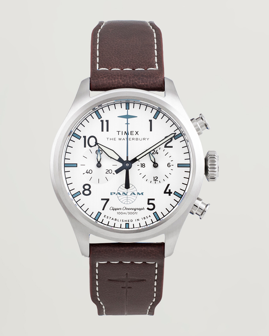 Men | Timex Waterbury Ace Pan Chronograph 41mm Silver Dial | Timex | Waterbury Ace Pan Chronograph 41mm Silver Dial