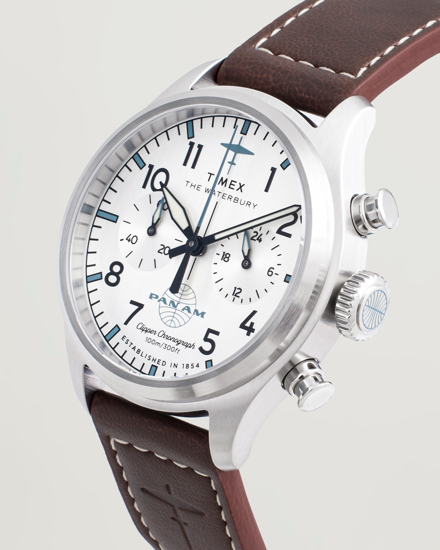 Men | Timex Waterbury Ace Pan Chronograph 41mm Silver Dial | Timex | Waterbury Ace Pan Chronograph 41mm Silver Dial