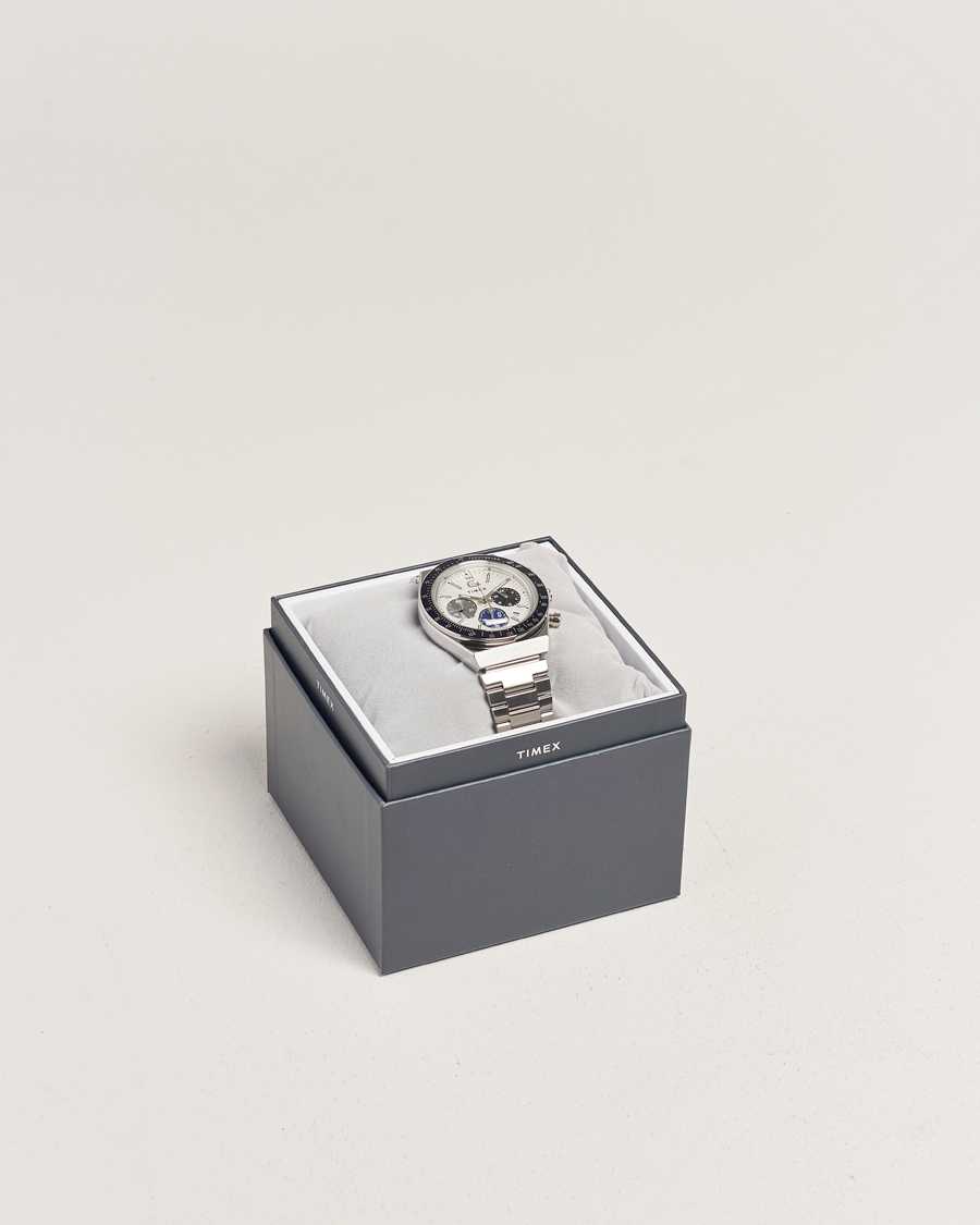 Men | Timex Q Chronograph Tonal Sub Dials 40mm White Dial | Timex | Q Chronograph Tonal Sub Dials 40mm White Dial