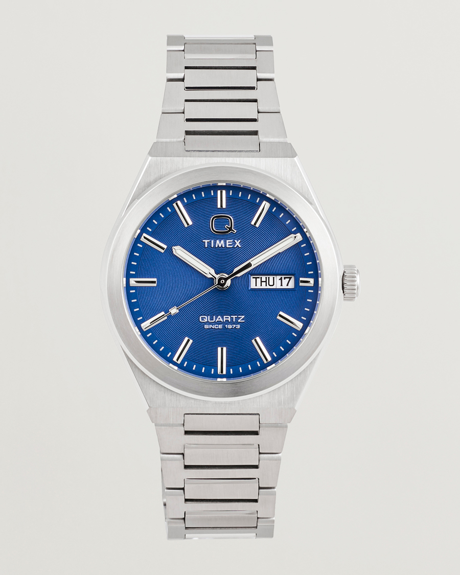 Men | Timex Q Continental Day/Date 38mm Blue Dial | Timex | Q Continental Day/Date 38mm Blue Dial