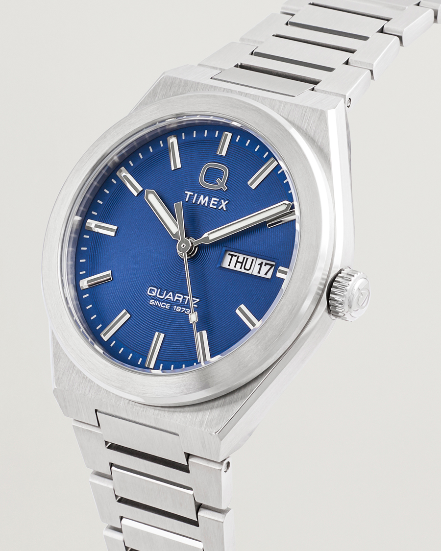 Men | Timex Q Continental Day/Date 38mm Blue Dial | Timex | Q Continental Day/Date 38mm Blue Dial