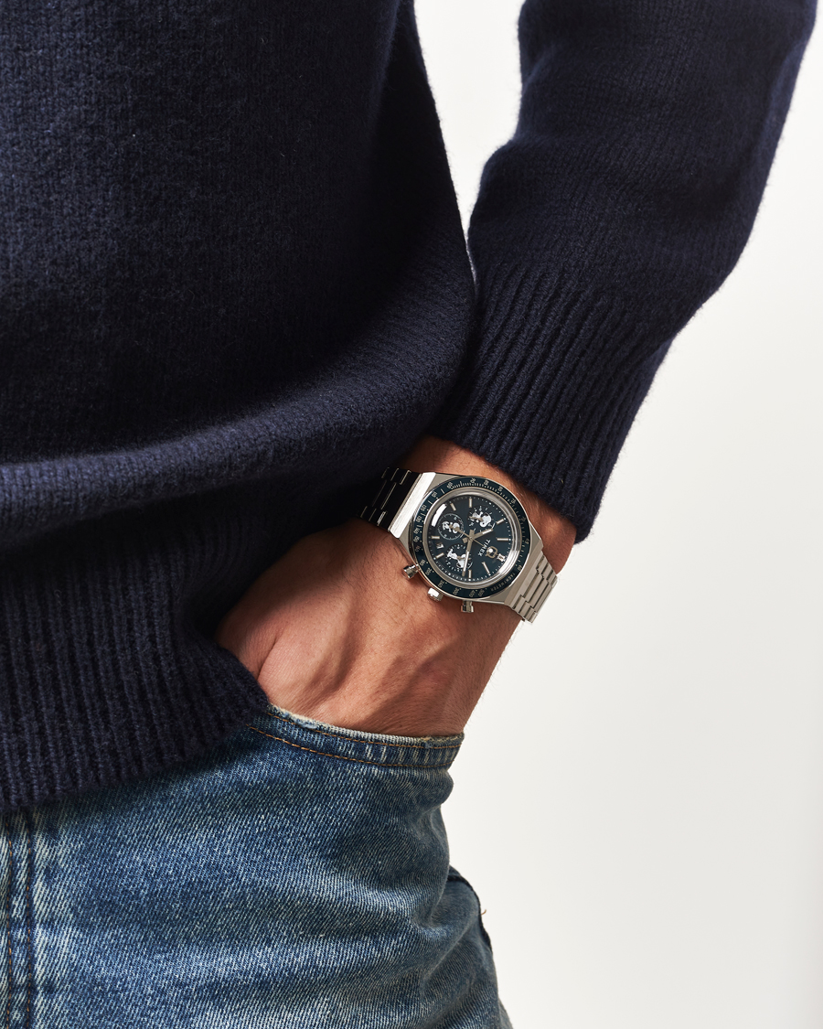 Men | Timex Timex X Peanuts Q Chronograph Snoopy 40mm Blue Dial | Timex | X Peanuts Q Chronograph Snoopy 40mm Blue Dial