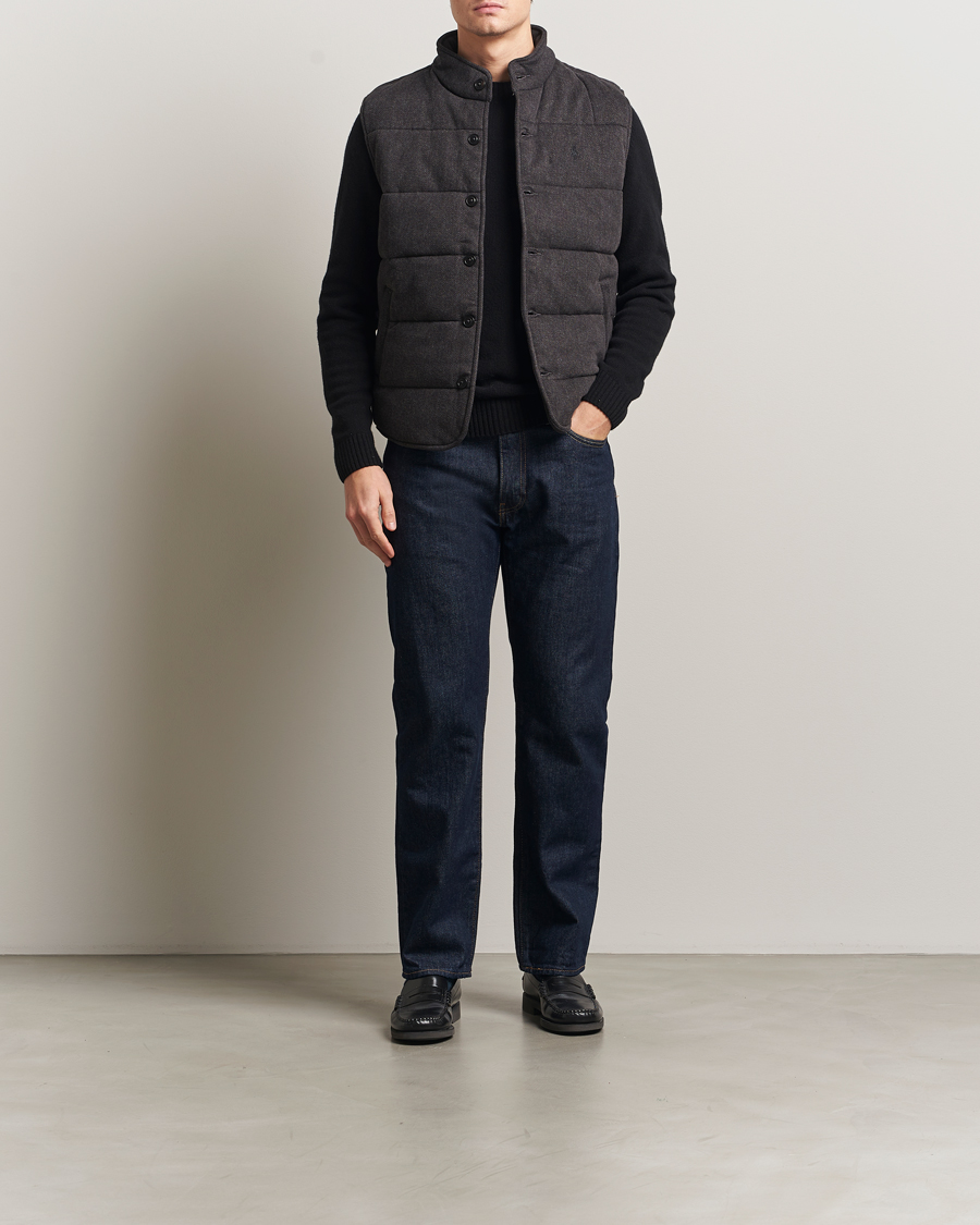 Polo Ralph Lauren Knitted Herringbone Vest Dark Charcoal Heather