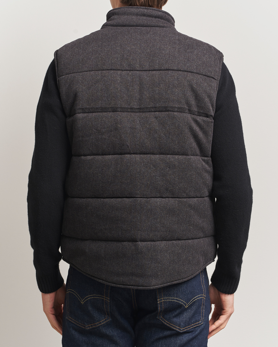Men | Gilets | Polo Ralph Lauren | Knitted Herringbone Vest Dark Charcoal Heather