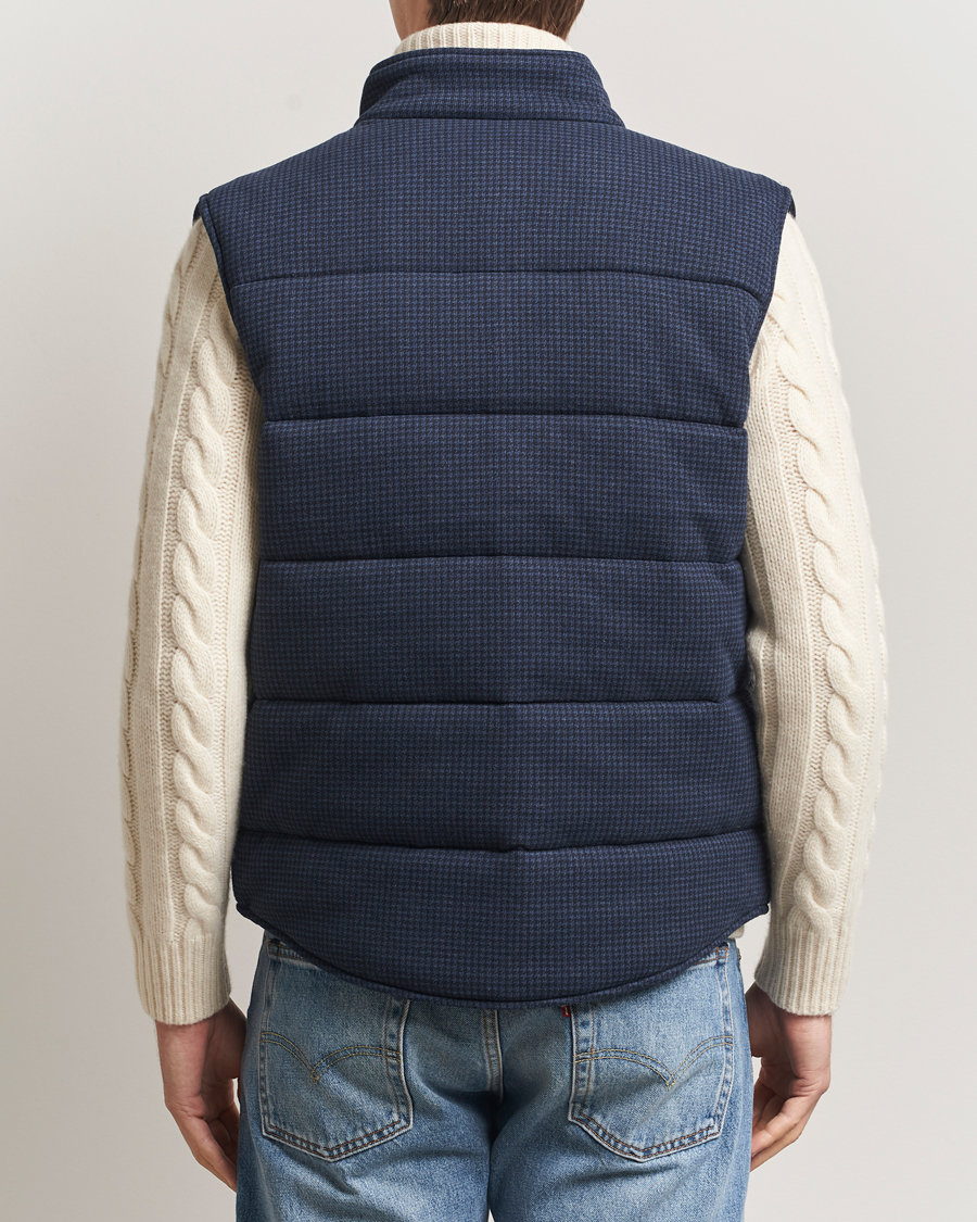 Men | Gilets | Polo Ralph Lauren | Knitted Dogtooth Vest Winter Navy Heather