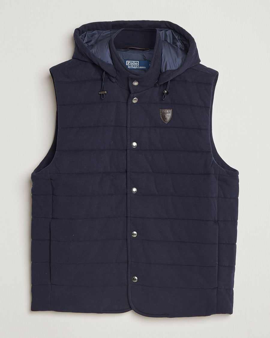 Polo Ralph Lauren Double Knitted Vest RL Navy at CareOfCarl.com