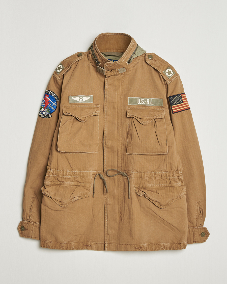 Men | Coats & Jackets | Polo Ralph Lauren | Herringbone Field Patch Jacket Sandsurf