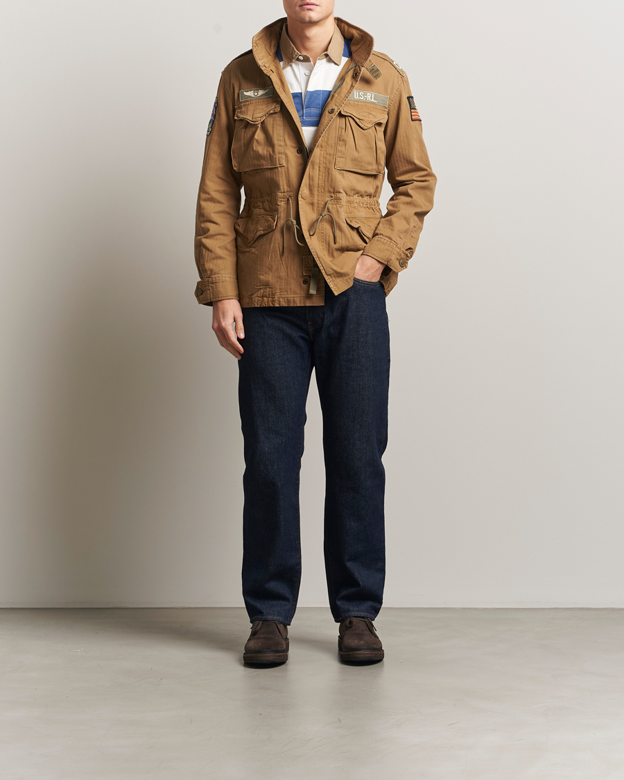 Men | Coats & Jackets | Polo Ralph Lauren | Herringbone Field Patch Jacket Sandsurf