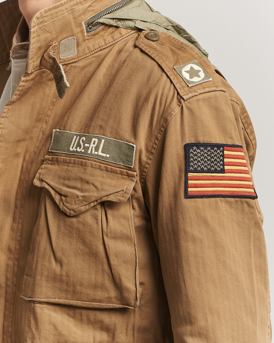 Men | Coats & Jackets | Polo Ralph Lauren | Herringbone Field Patch Jacket Sandsurf