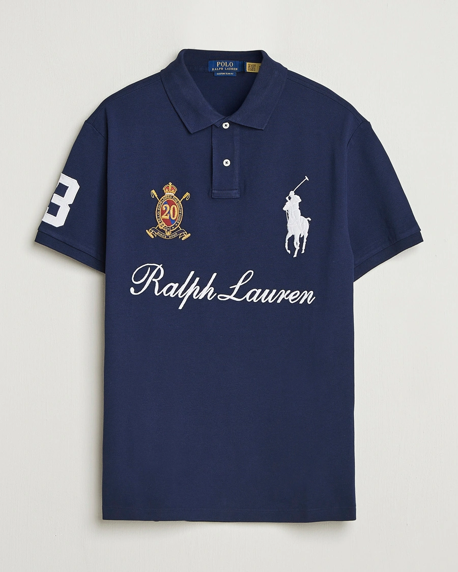 Men | Polo Shirts | Polo Ralph Lauren | Custom Slim Fit Big Pony Polo Cruise Navy