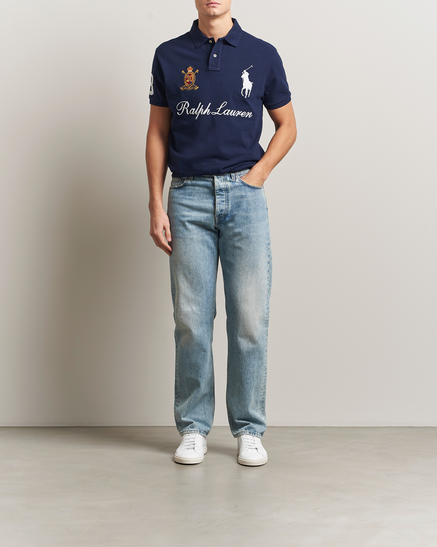 Men | Polo Shirts | Polo Ralph Lauren | Custom Slim Fit Big Pony Polo Cruise Navy