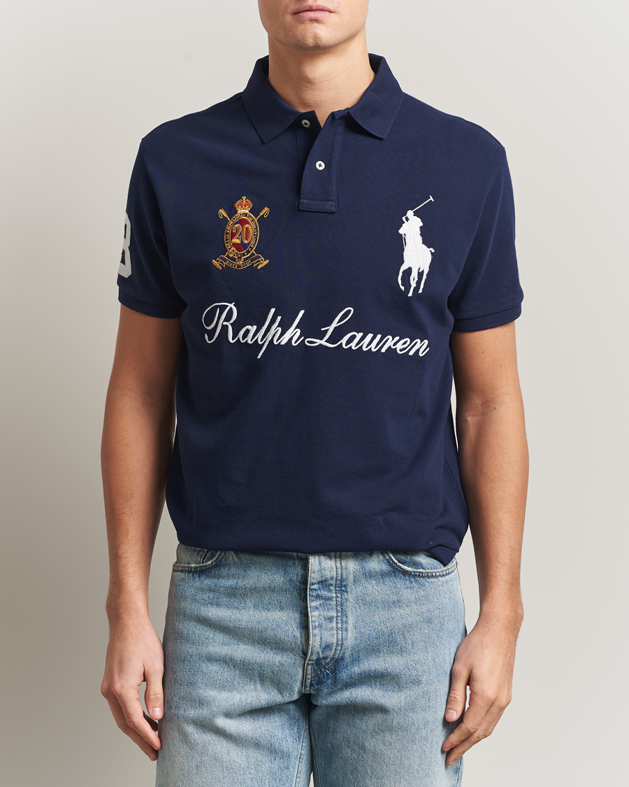 Men | Polo Shirts | Polo Ralph Lauren | Custom Slim Fit Big Pony Polo Cruise Navy