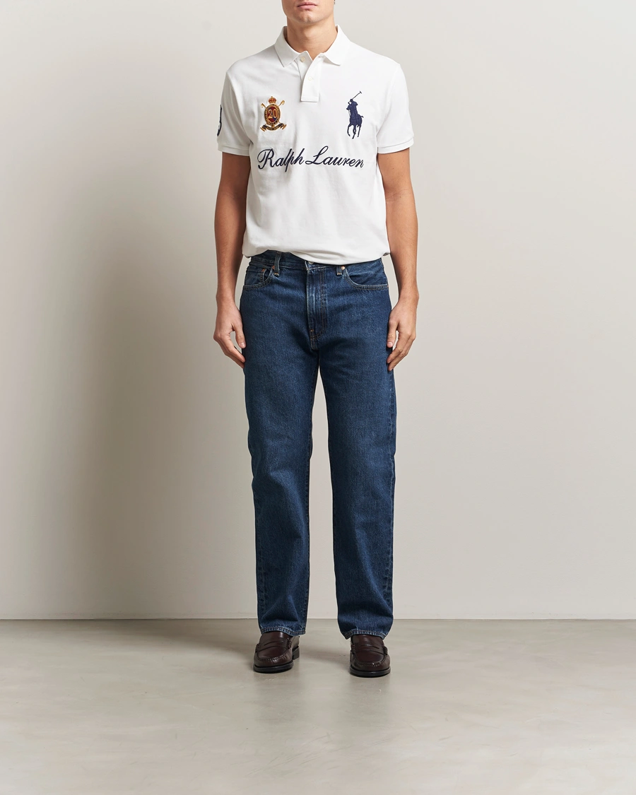 Men | Polo Shirts | Polo Ralph Lauren | Custom Slim Fit Big Pony Polo White
