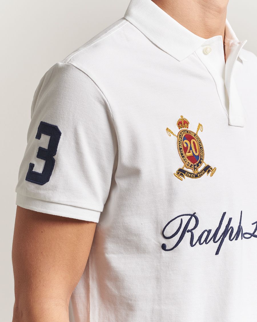 Polo Ralph Lauren Custom Slim Fit Big Pony Polo White at