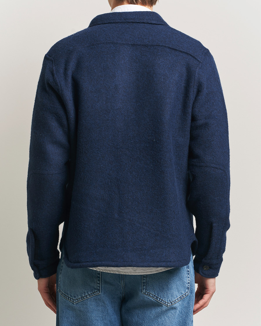 Polo Ralph Lauren Felted Wool Pocket Shirt RL Navy at CareOfCarl.com
