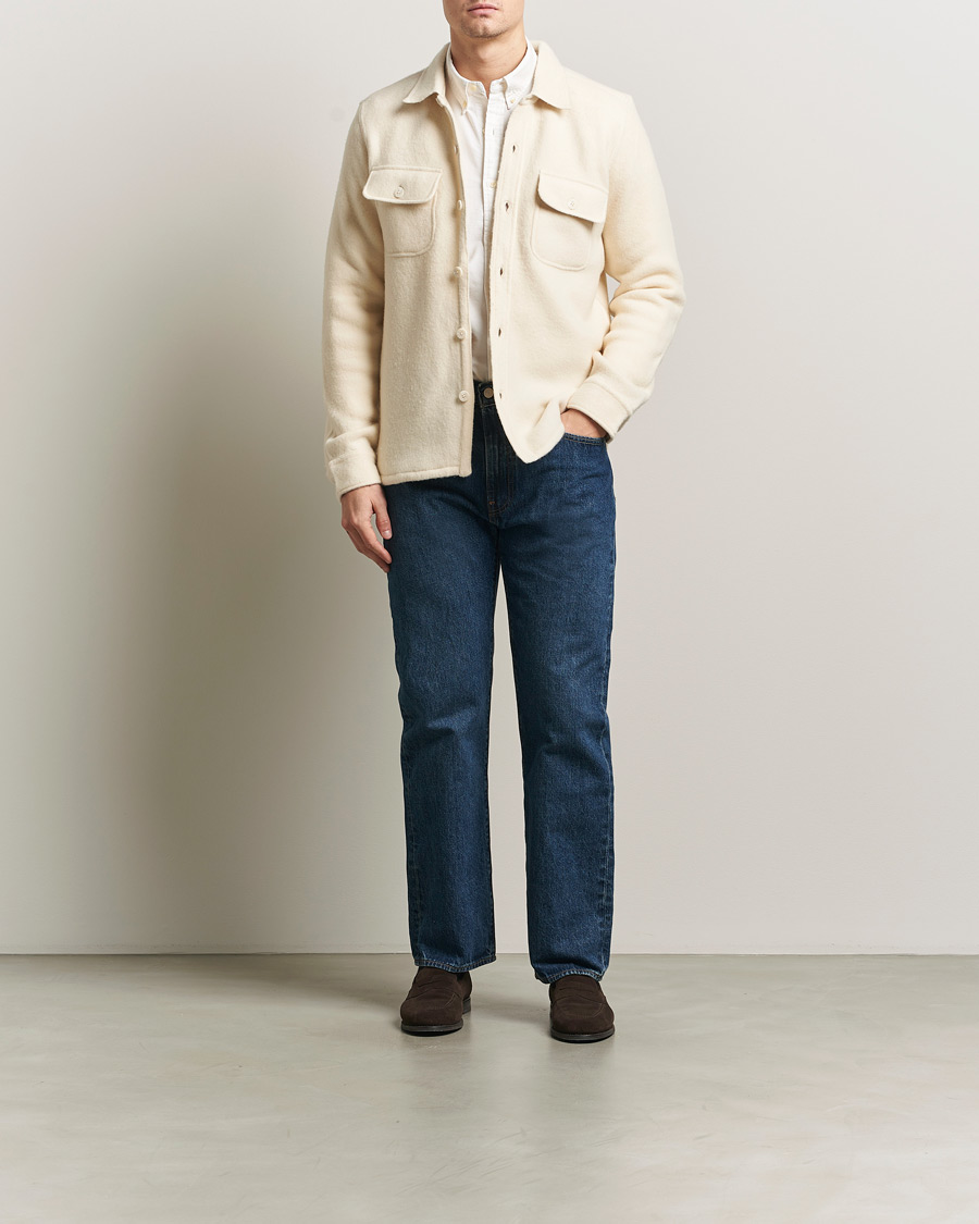 Men | Shirts | Polo Ralph Lauren | Felted Wool Pocket Shirt Andover Cream