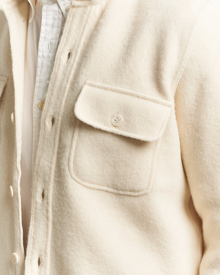 Men | Shirts | Polo Ralph Lauren | Felted Wool Pocket Shirt Andover Cream