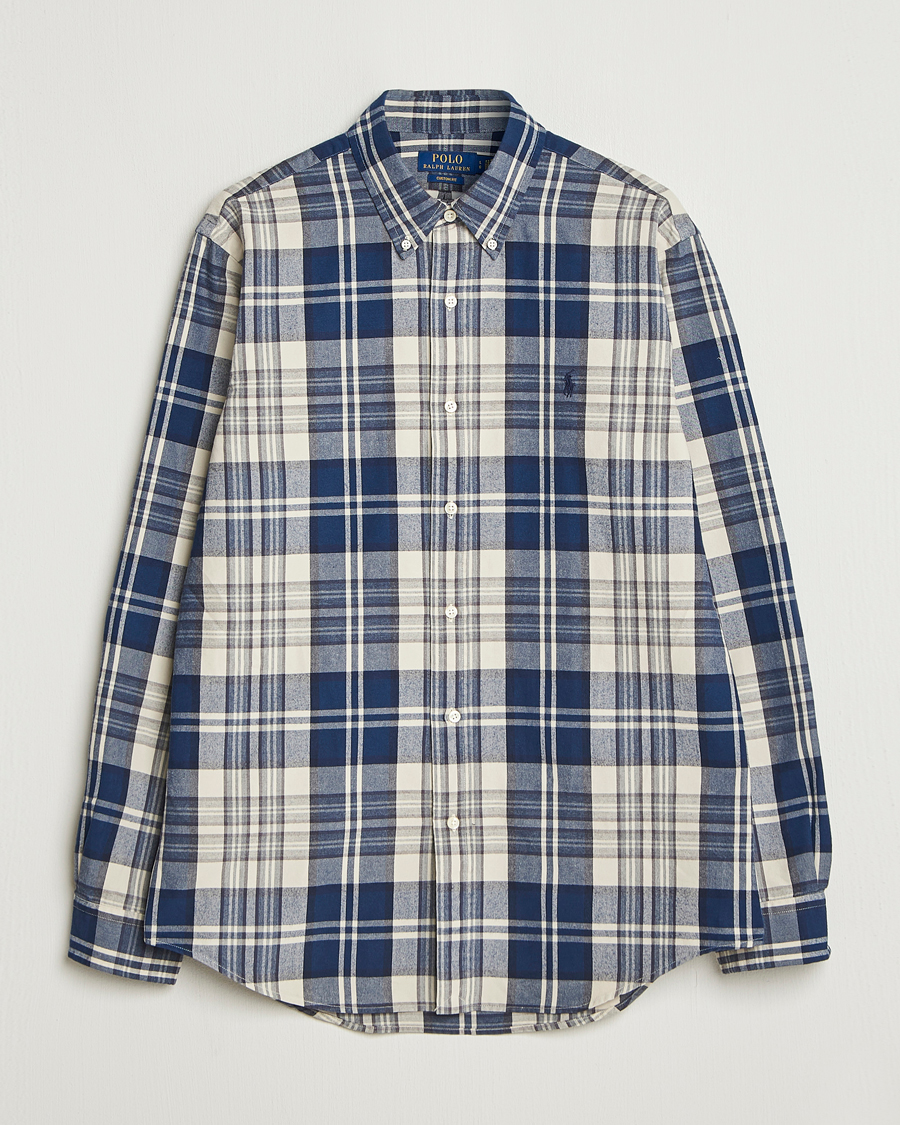 Men | Shirts | Polo Ralph Lauren | Custom Fit Checked Shirt White/Navy Multi