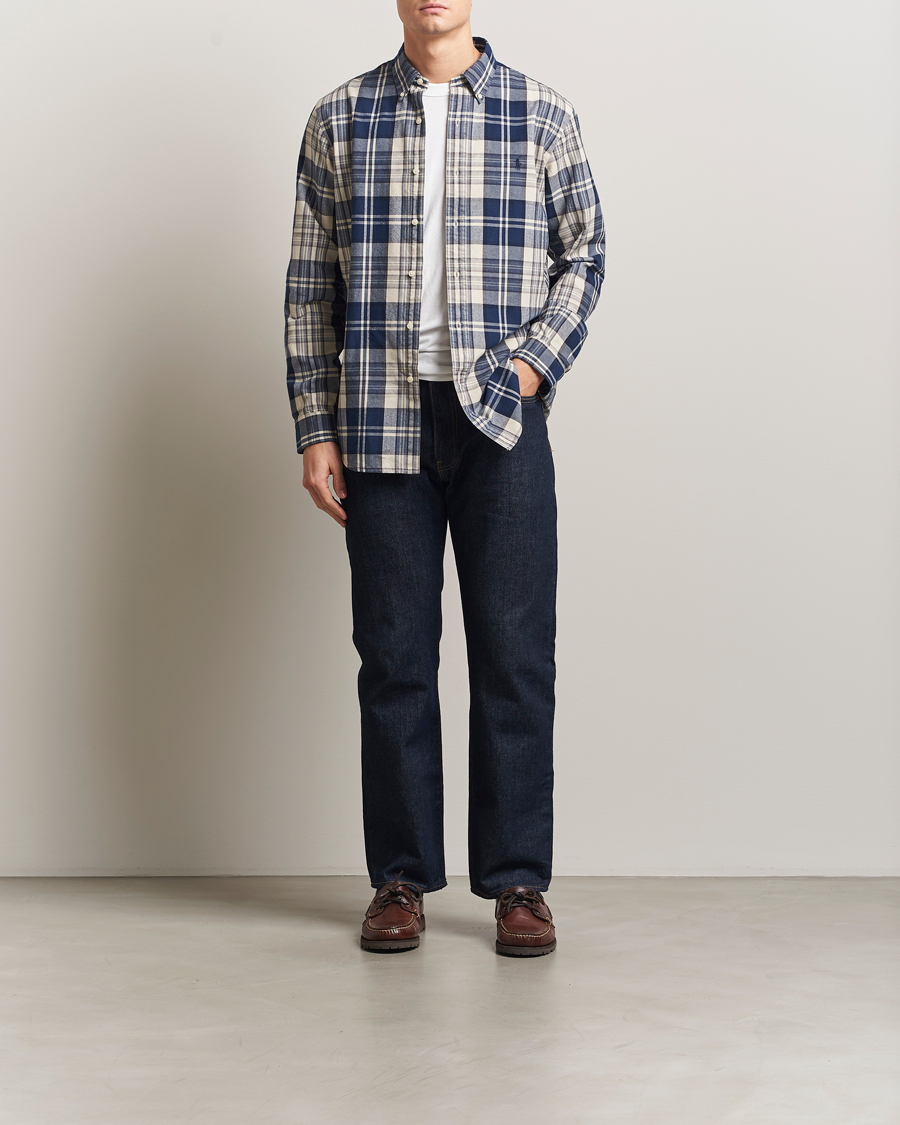 Men | Shirts | Polo Ralph Lauren | Custom Fit Checked Shirt White/Navy Multi