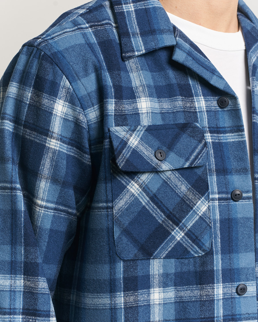 Men | Shirts | Polo Ralph Lauren | Plainweave Wool Pocket Shirt Blue Heather Multi