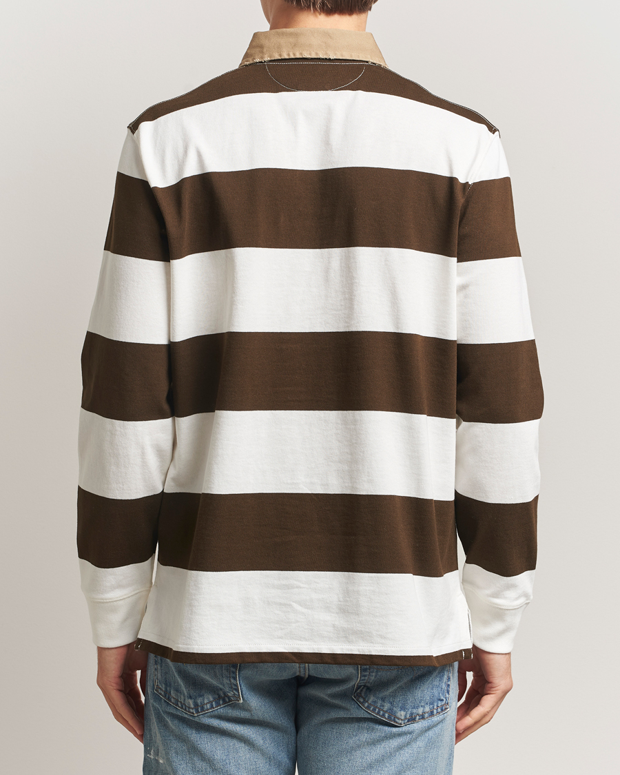 Men | Sweaters & Knitwear | Polo Ralph Lauren | Long Sleeve Rugby Sweater Dark Brown/Cream